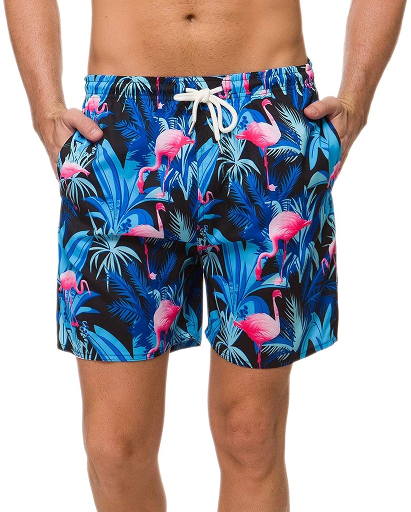 Mens flamingo 2024 swim trunks